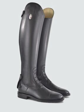 Tall Black Riding Boots - Women's Leather Zip-Back